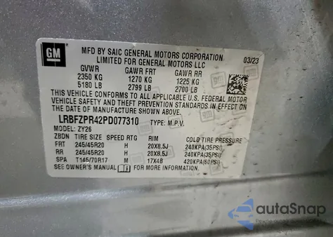 2023 Buick Envision Essence from USA, damaged, VIN LRBFZPR42PD077310